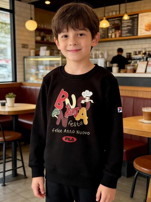 D012271金马卡通字母儿童款圆领加绒卫衣 商品图9