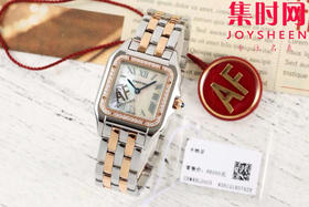 与豹同行 一跃入心 AF卡地亚猎豹系列 贝母面 中号表盘尺寸：27×37mm 女士腕表