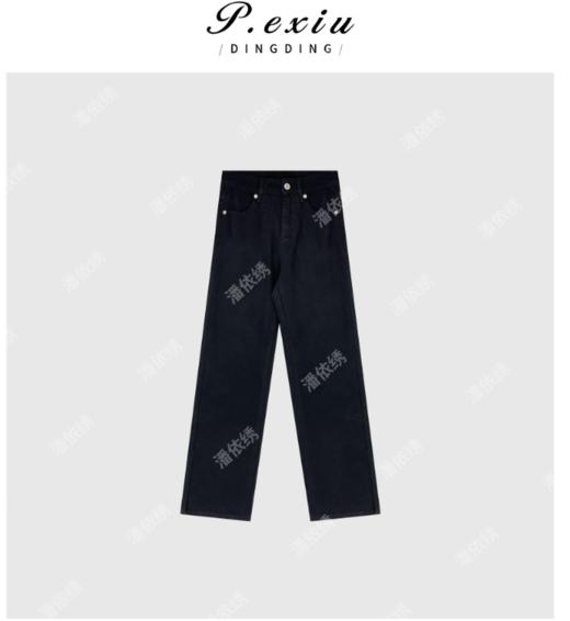 04-3潘依绣丁丁宠粉夏季新款复古修身高腰显瘦微喇牛仔裤W68124 商品图0