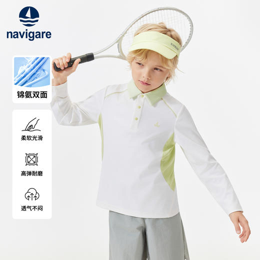 【120-160】【纳维凯尔】意大利小帆船男童休闲长袖POLO衫 商品图6