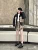 D012254新款格纹拼接双面两穿系腰带羽绒服外套女 商品缩略图4
