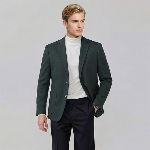 布兰施男士商务西装休闲单西通勤显个性西服外套男开衫 商品图1