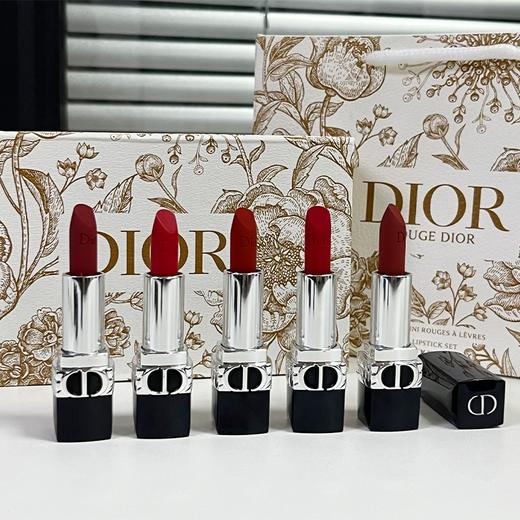 【送礼袋】DIOR迪奥烈焰蓝金口红荷花小样五件套1.5g*5支（丝绒#999+丝绒720+哑光888+丝绒840+丝绒228）  一般贸易  有效期202608 商品图8