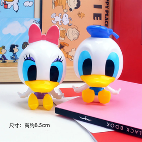 装饰摆件 唐老鸭2个装 卡通塑料大头唐老鸭摆件 装扮装饰摆件