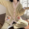 【轻奢优雅❗️珊瑚绒家居服套装】暖柔轻美，像把云朵穿在身上，女款加厚冬保暖长款彩虹可外穿冬季长袖长裤睡衣新款秋冬睡裤 商品缩略图3