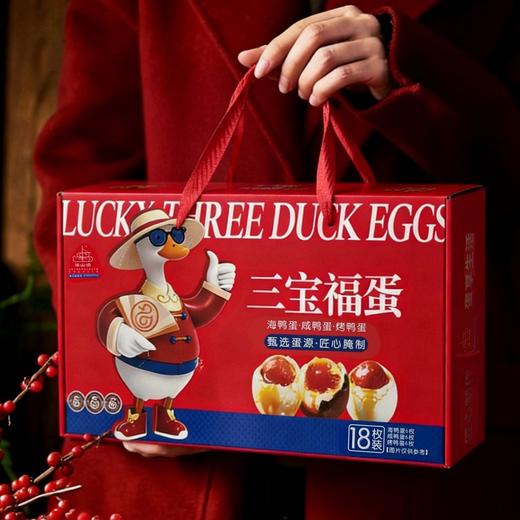 梁山泊三宝福蛋烤海鸭蛋咸鸭蛋礼盒 商品图0