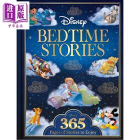 【中商原版】迪士尼 365个睡前故事 Disney Bedtime Stories 英文原版 儿童彩色插图故事书 亲子睡前读物 进口童书 精装