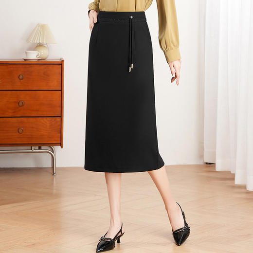 「自」全新升级【铂金会员128/天猫169/差价41】(23020)洛诗琳时尚垂感直筒半身裙2026春季新款高腰显瘦中长包臀裙 商品图1