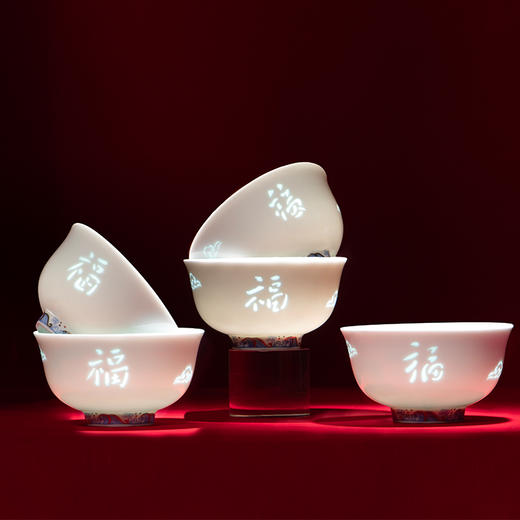 器社 景德镇2026新款 御笔·五福碗 家用餐具 中式过年礼 伴手礼 商品图1