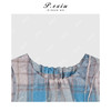 04-3潘依绣丁丁宠粉韩系俏皮格纹圆领抽绳无袖衬衫Q5581 商品缩略图2