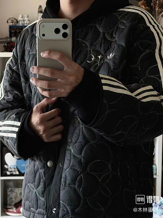 D012244男女同款叠穿单品保暖运动条纹舒适棉服 商品图9