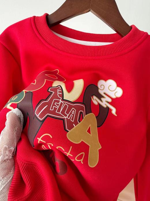 D012271金马卡通字母儿童款圆领加绒卫衣 商品图12