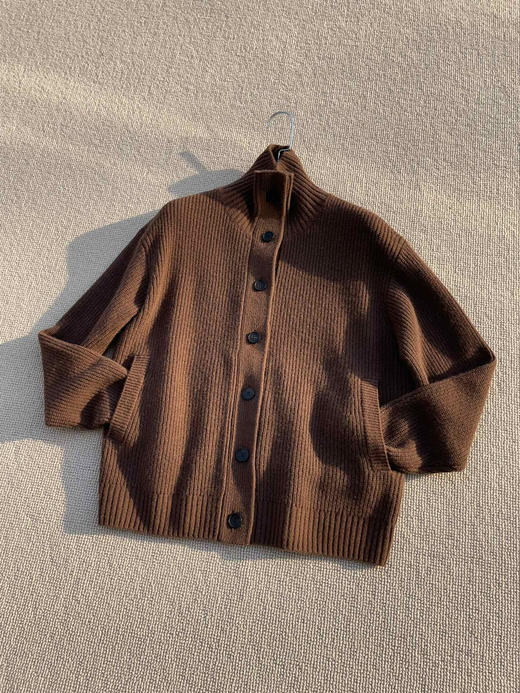 122-1 排他性独家圆正 小禾 专用牦牛绒 两用翻领针织开衫 商品图11