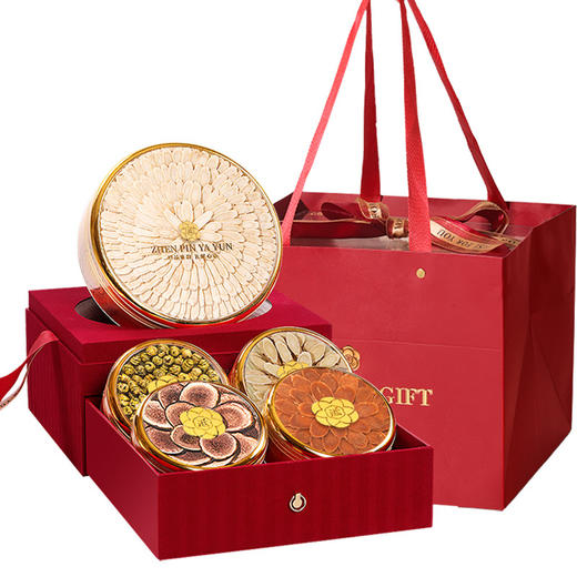 福东海 西洋参黄芪铁皮石斛红参鹿茸五拼礼盒210克（西洋参70克、黄芪50克、铁皮石斛40克、红参40克、鹿茸10克）/盒 商品图0