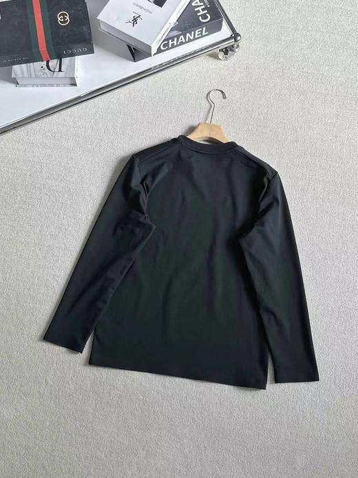 F012236男士压胶刺绣加绒长袖圆领体恤打底衫 商品图8