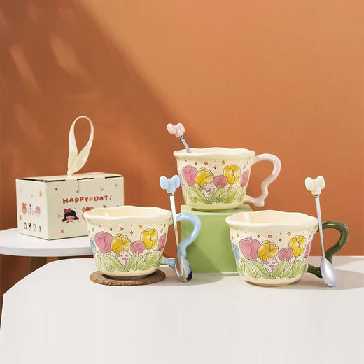 460ml郁金香兔子杯陶瓷杯-纪念日百货门店同款169260588 商品图0