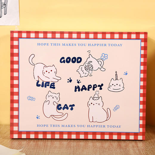 中号线条小猫礼物盒M礼盒-纪念日百货门店同款167193836 商品图0