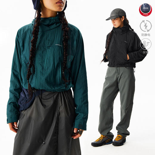 CryingCenter保暖锁温连帽短款外套秋冬户外徒步软壳长袖 商品图0