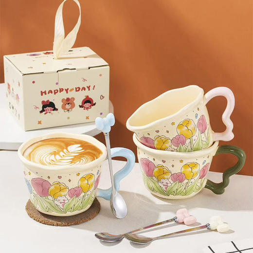 460ml郁金香兔子杯陶瓷杯-纪念日百货门店同款169260588 商品图4