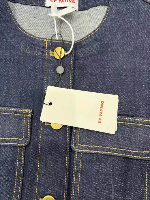 D012279春夏新款设计感口袋圆领 水洗牛仔背心马甲外套 商品图10