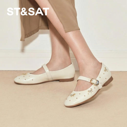 星期六26春新款蝴蝶结软糖玛丽珍SSE1111063 商品图3