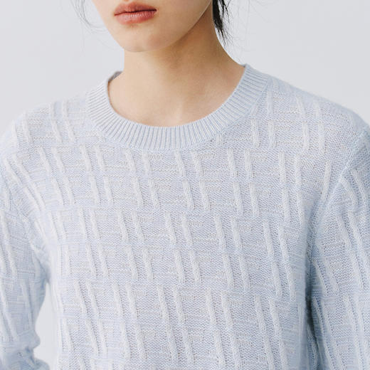 东黎 • 复苏的呼吸 山羊绒绞花套衫 6143 商品图2