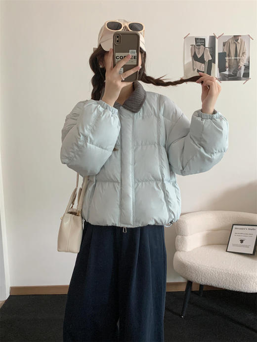 卉遇&韩版休闲小方领羽绒服HY-83 商品图4