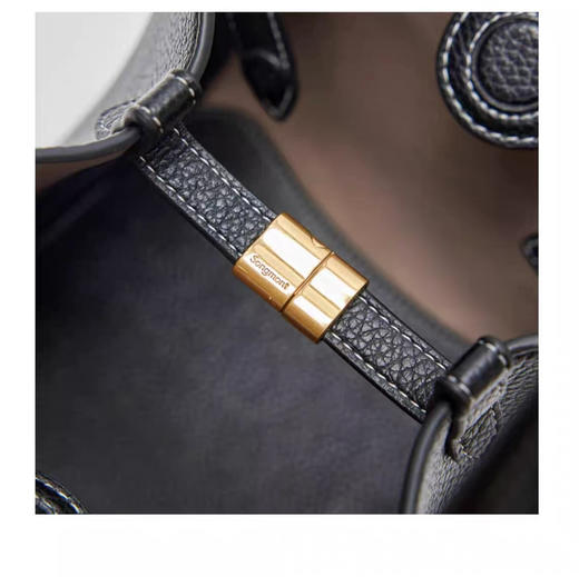 正品Songmont女士菜篮子真皮水桶包012202 商品图9