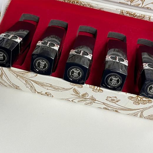 【送礼袋】DIOR迪奥烈焰蓝金口红荷花小样五件套1.5g*5支（丝绒#999+丝绒720+哑光888+丝绒840+丝绒228）  一般贸易  有效期202608 商品图11