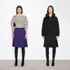 NUTH不对称搭片A字型西装半裙女 紫色/黑色 商品缩略图1