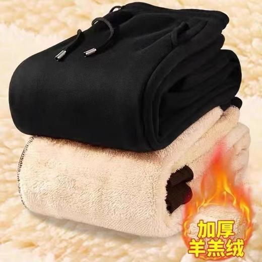 男士加厚加绒冬季羊羔绒保暖防寒、大码休闲裤保暖运动裤 商品图1