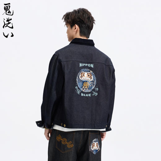 ONIARAI/鬼洗26春季棒系列复古花布达摩灯芯绒牛仔外套男 N340252 商品图2