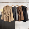 【来点不一样的】禾7900+！2026冬季新款宽松羊毛混纺双面呢中长款连帽大衣外套女 商品缩略图0