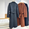 【来点不一样的】秋冬战袍！2026新款70支100绵羊毛高级感立领气质长款毛呢大衣外套！ 商品缩略图4