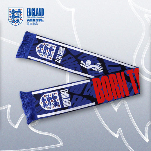 【官方正版】英格兰国家队 | 蓝色助威围巾秋冬保暖球迷周边 商品图2