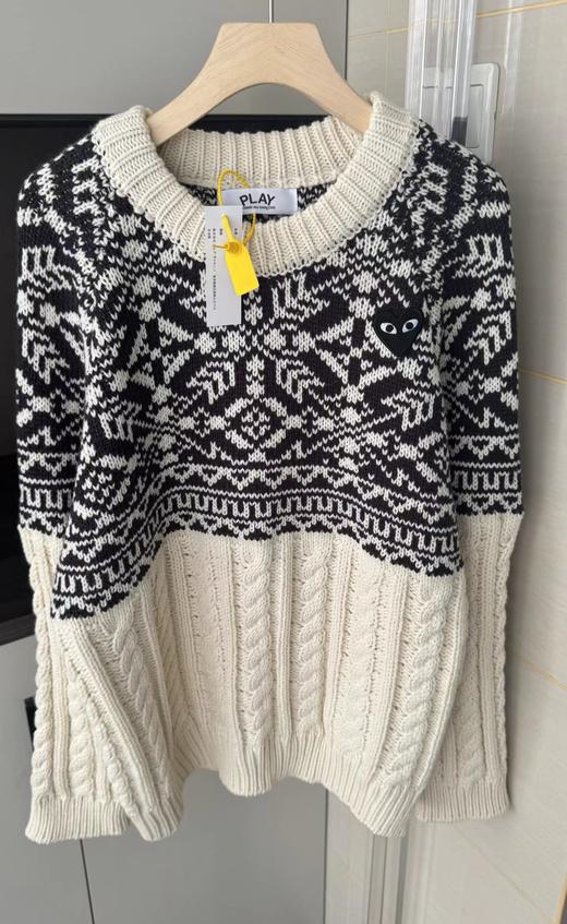 F012212新款麻花纹拼色提花基础圆领毛衣女款 商品图13