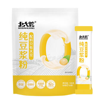 北大荒纯豆浆粉126g（7条）无添加低GI高纤高蛋白非转基因谷物早餐 商品图4