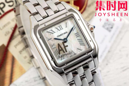 与豹同行 一跃入心 AF卡地亚猎豹系列 贝母面 中号表盘尺寸：27×37mm 女士腕表 商品图2