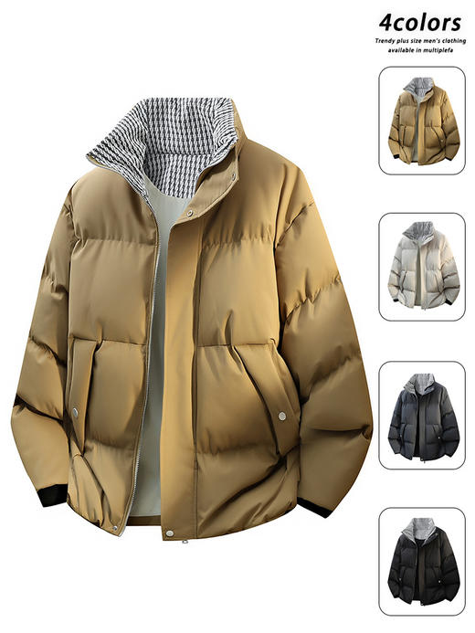 冬季棉服男士百搭时尚保暖棉衣男士高端衣服冬装立领外套 商品图2