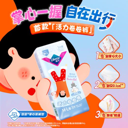 【企微新品】Libresse薇尔活力卷卷裤M-L码1片女性卫生裤8片/包 商品图1