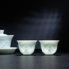 器社 景德镇陶瓷 功夫茶具三才盖碗 青山入盏.影青釉  中式家用高档泡茶套装 商品缩略图7