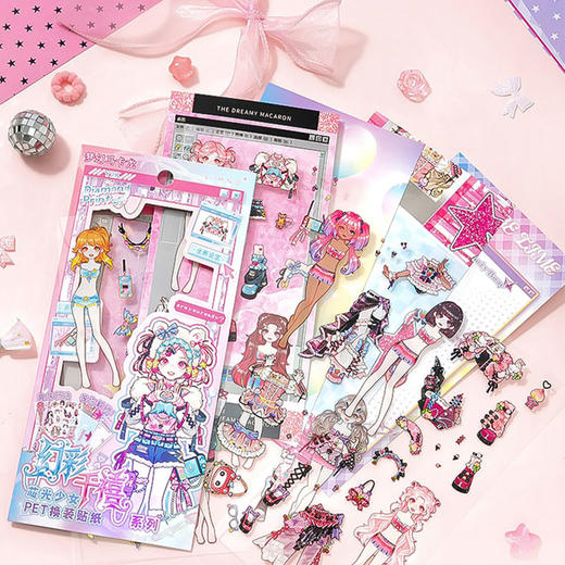 芯光少女PET换装贴纸卡通贴纸-纪念日百货门店同款169543650 商品图0