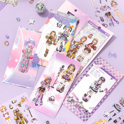 芯光少女PET换装贴纸卡通贴纸-纪念日百货门店同款169543650 商品图2