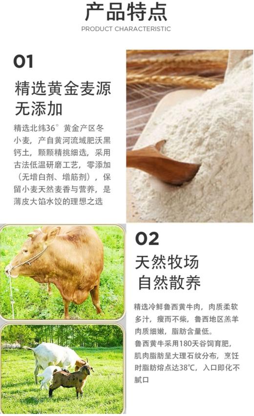 清真私坊斋巧手水饺10袋家庭装 商品图2