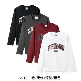 秋冬 复古n~y~c ! 质感升级 100%全棉 潮流个性印花打底衫