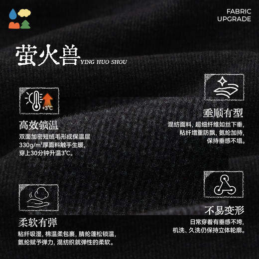 【今日之白系列】森林棠26新款萤火兽轻暖宽松插肩袖儿童圆领卫衣60225315【HZ】 商品图3