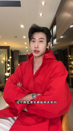 2210SDSA男士秋冬新款痞帅男装简约纯色纽扣立领连帽夹克外套百搭时尚