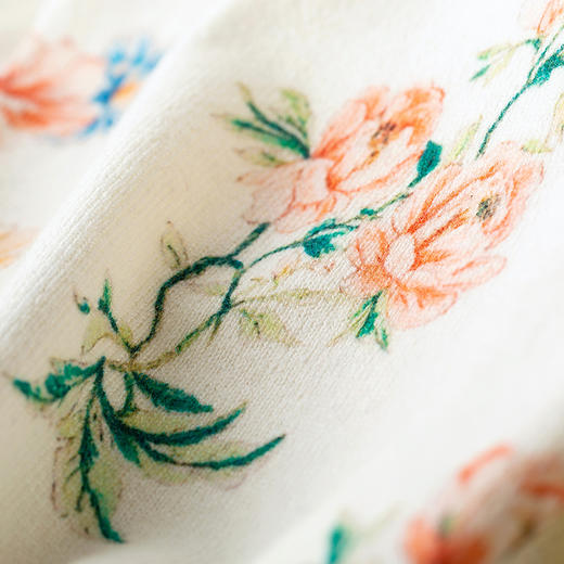 【林栖设计小店】（现货）花颜芳华|绵羊毛优雅多色印花2026春新款修身毛织外套G1961388 商品图8