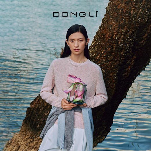 东黎 • 复苏的呼吸 山羊绒女士圆领套衫 6008 商品图0
