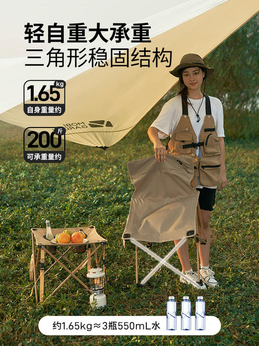 牧高笛迷你折叠椅马扎凳子火车神器户外露营靠背沙滩钓鱼写生便携 商品图1